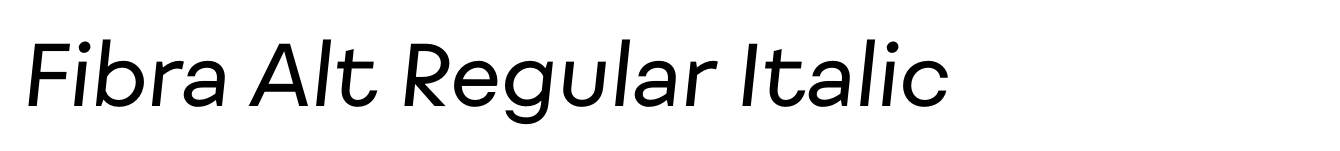 Fibra Alt Regular Italic image